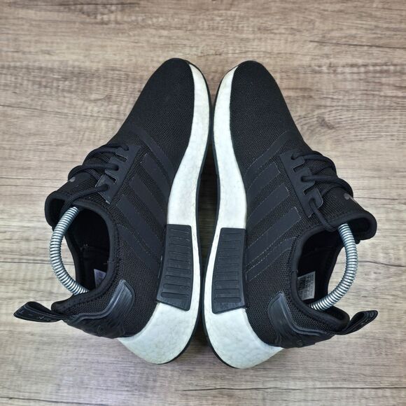 Adidas NMD R1 Refined Men's Size 7 Black White Running Shoes (H02333) - Picture 6 of 9